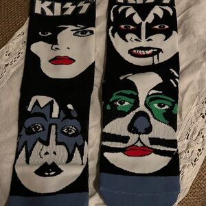 KISS Band Graphic Socks - “Good Luck Sock”  NWOT Never Worn